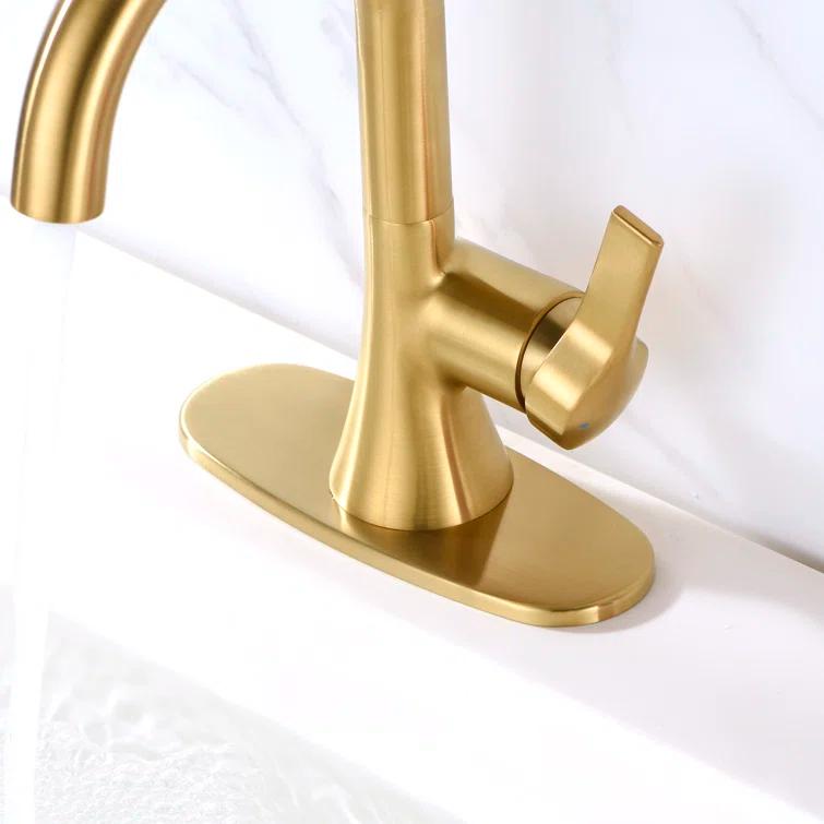 Bathroom Vessel Vanity Sink Faucet 4" Hole Cover Deck Plate Escutcheon