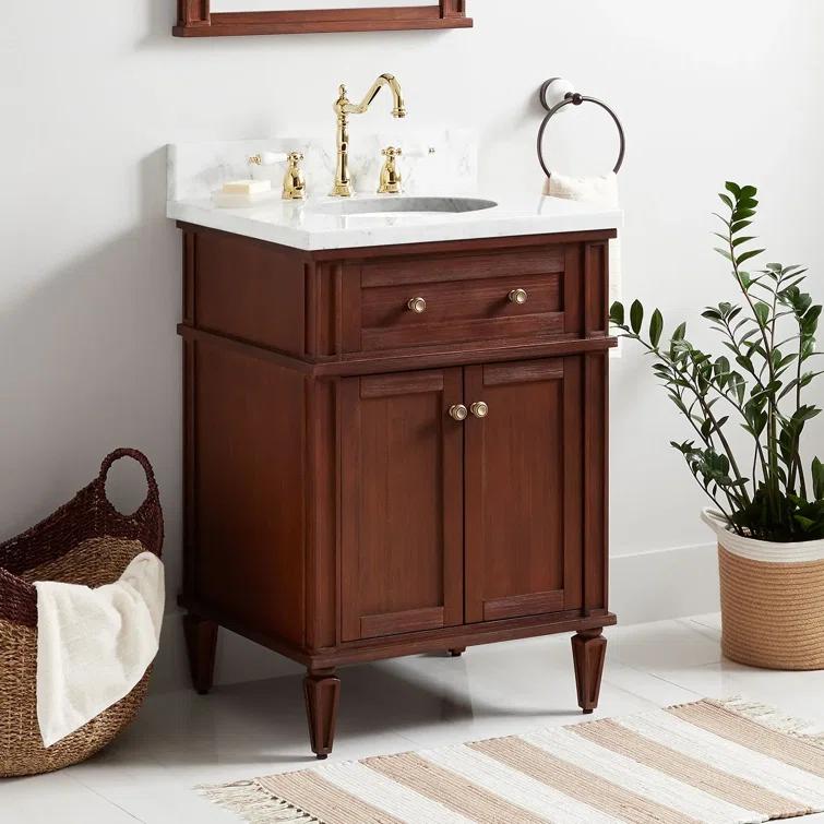 Signature Hardware 24" Elmdale Single Bathroom Vanity Set with Oval Undermount Sink