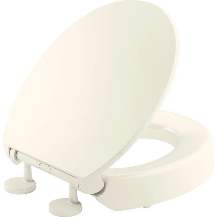 Hyten Elevated Toilet Seat with Quiet-Close Lid and Seat and Grip-Tight Bumpers