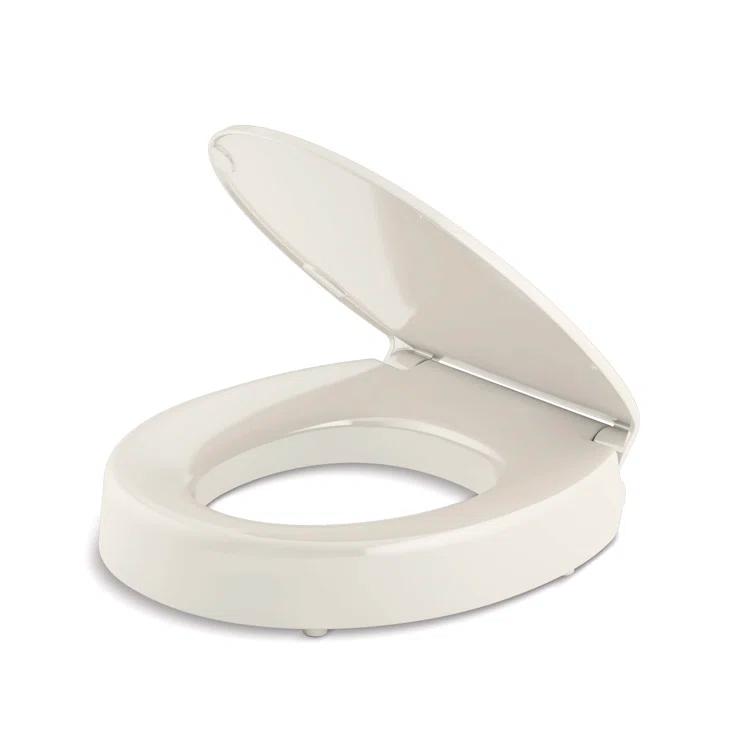 Hyten Elevated Toilet Seat with Quiet-Close Lid and Seat and Grip-Tight Bumpers