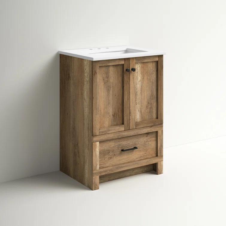 Lark Manor™ Soma 24'' Single Bathroom Vanity with Engineered Marble Top