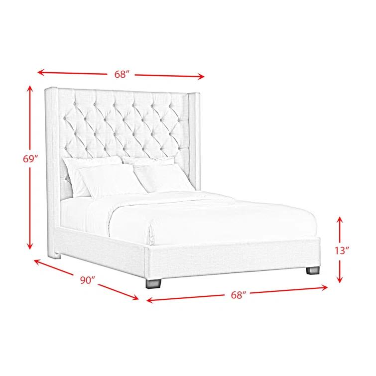 Arden Upholstered Wingback Bed