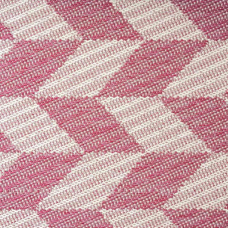 NICOLE MILLER NEW YORK Country Calla Herringbone Indoor/Outdoor Area Rug, Pink/Ivory