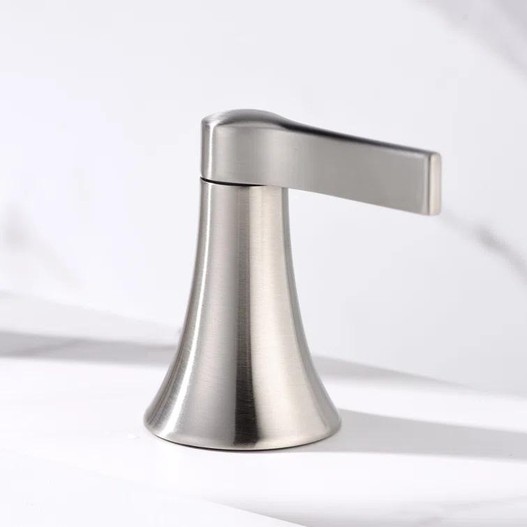 Widespread Bathroom Faucet with Drain Assembly