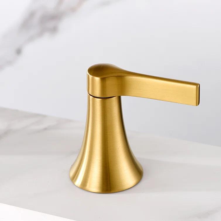 Widespread Bathroom Faucet with Drain Assembly
