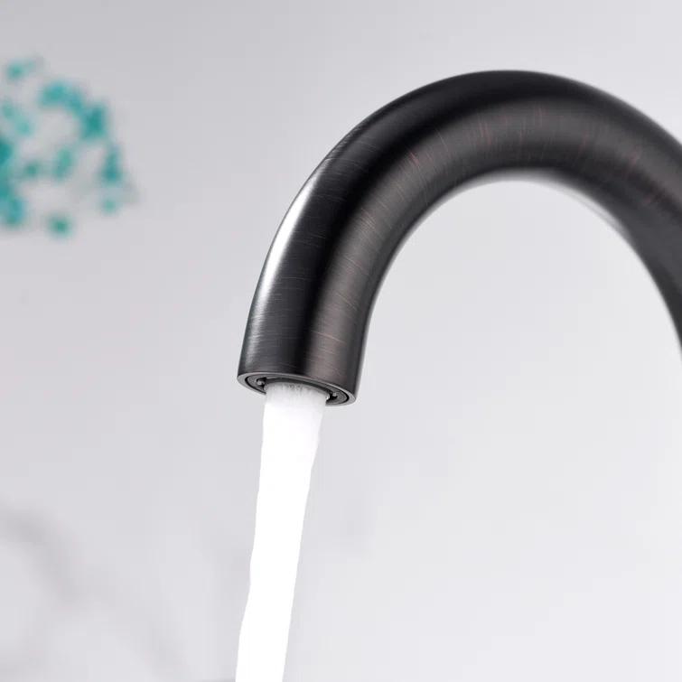 Widespread Bathroom Faucet with Drain Assembly