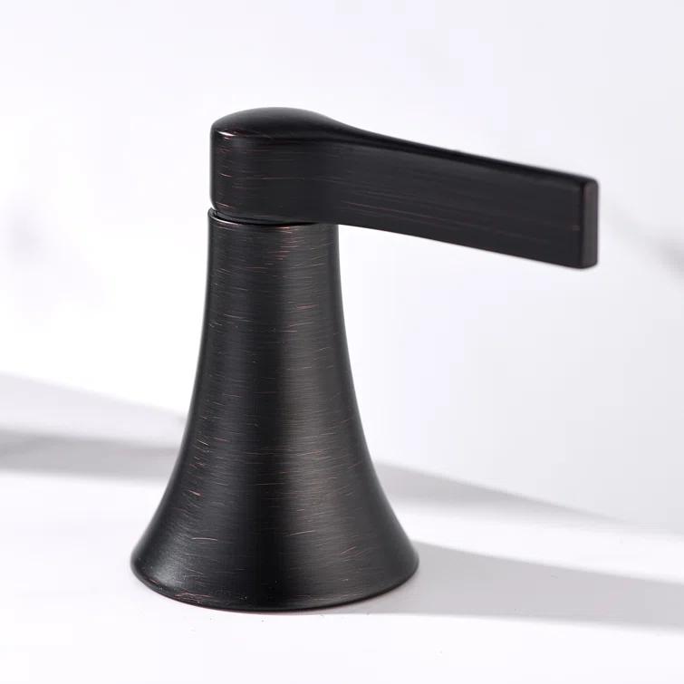 Widespread Bathroom Faucet with Drain Assembly