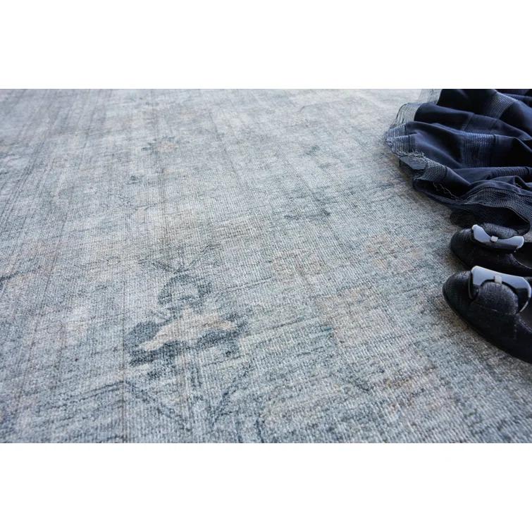 Cambridge Oriental Hand-Loomed Blue Area Rug