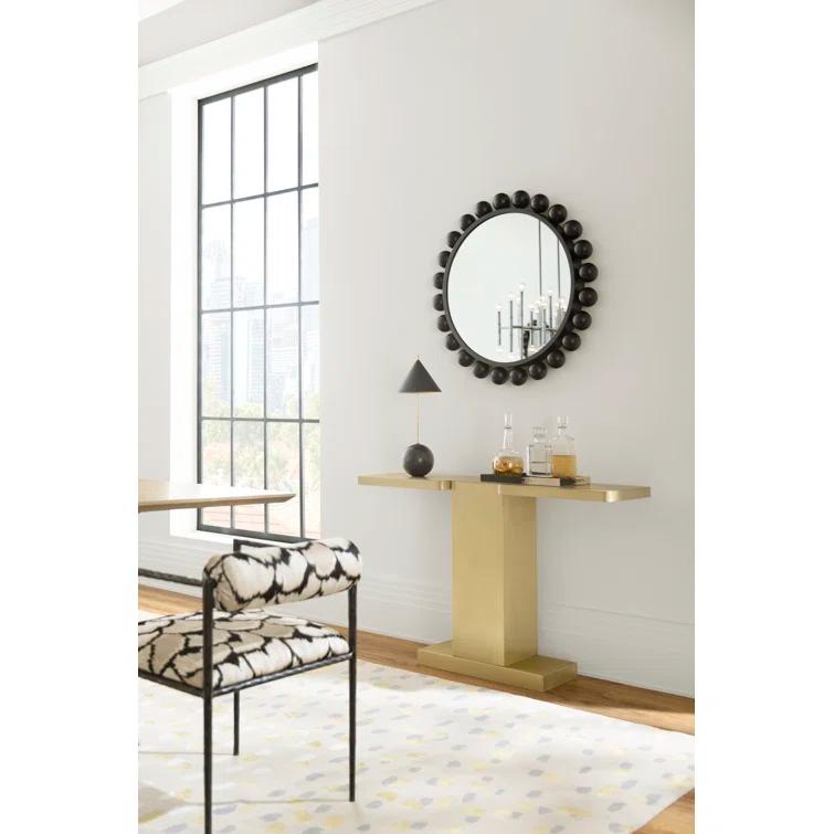 Regal Ocelot Embroidered Linen Handcrafted Metal Chair