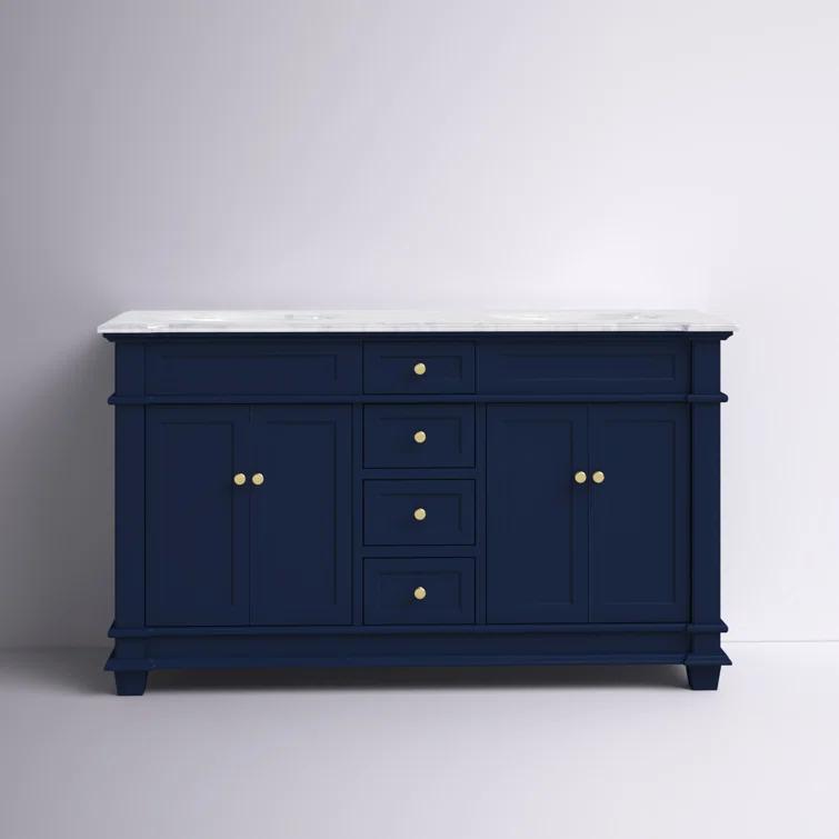 Etta Avenue™ Lydie 60'' Double Bathroom Vanity with Marble Top