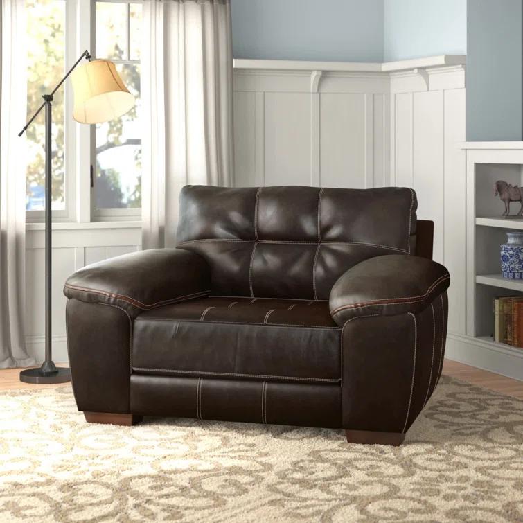 Peosta 61" Wide Tufted Polyester Chair and a Half