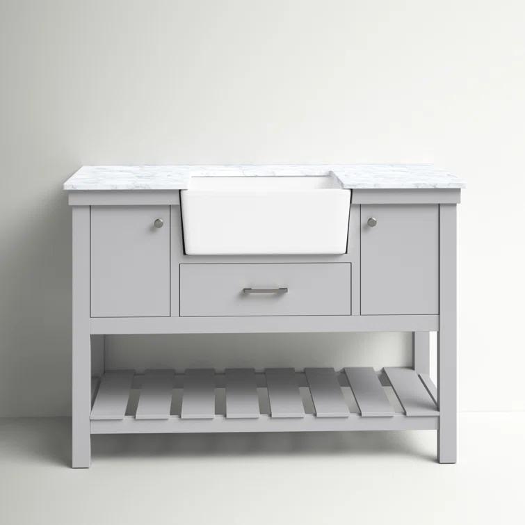 Pelaghia 48'' Single Bathroom Vanity with Marble Top