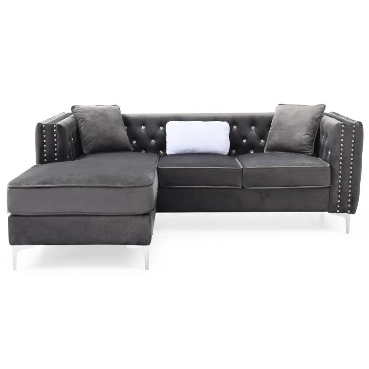 Tina 2 - Piece Velvet Sectional
