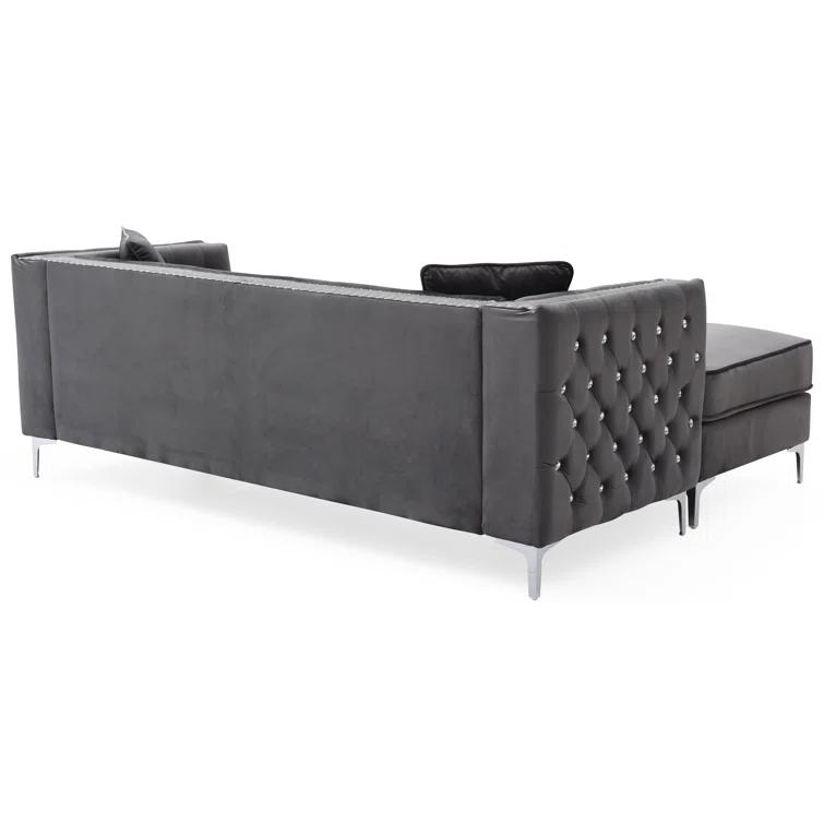 Tina 2 - Piece Velvet Sectional