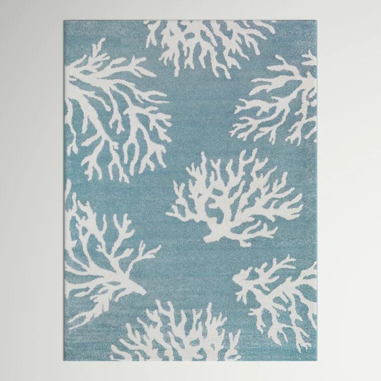 Boca Blue/White Area Rug