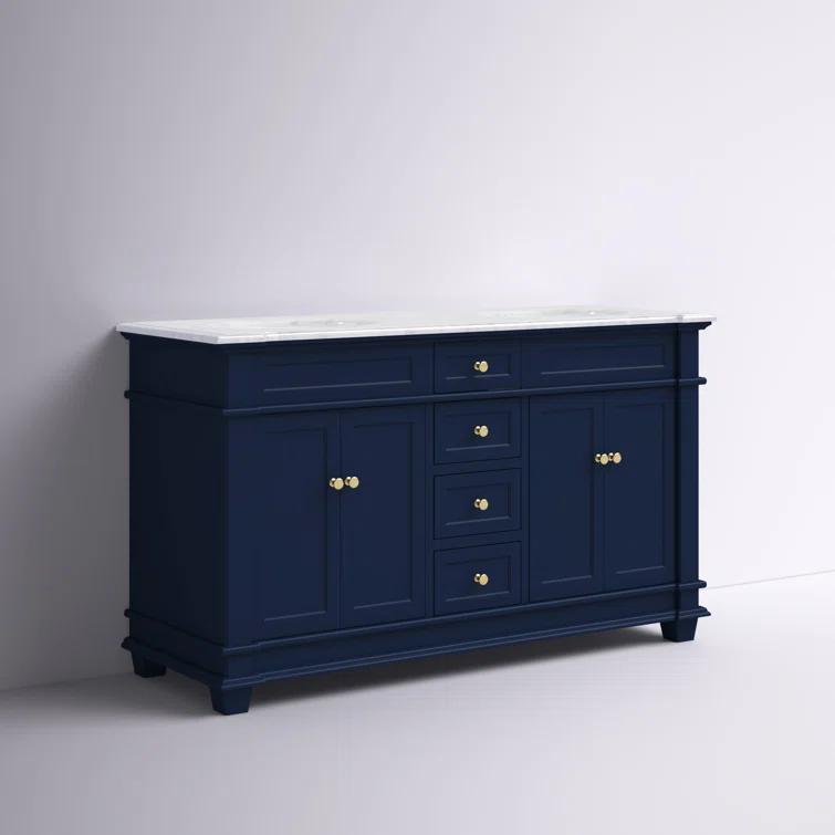 Etta Avenue™ Lydie 60'' Double Bathroom Vanity with Marble Top
