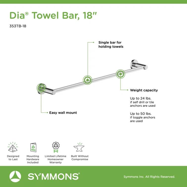 Symmons Dia 4 Piece Bath Accessory Hardware Set 35AC4BUNDLE