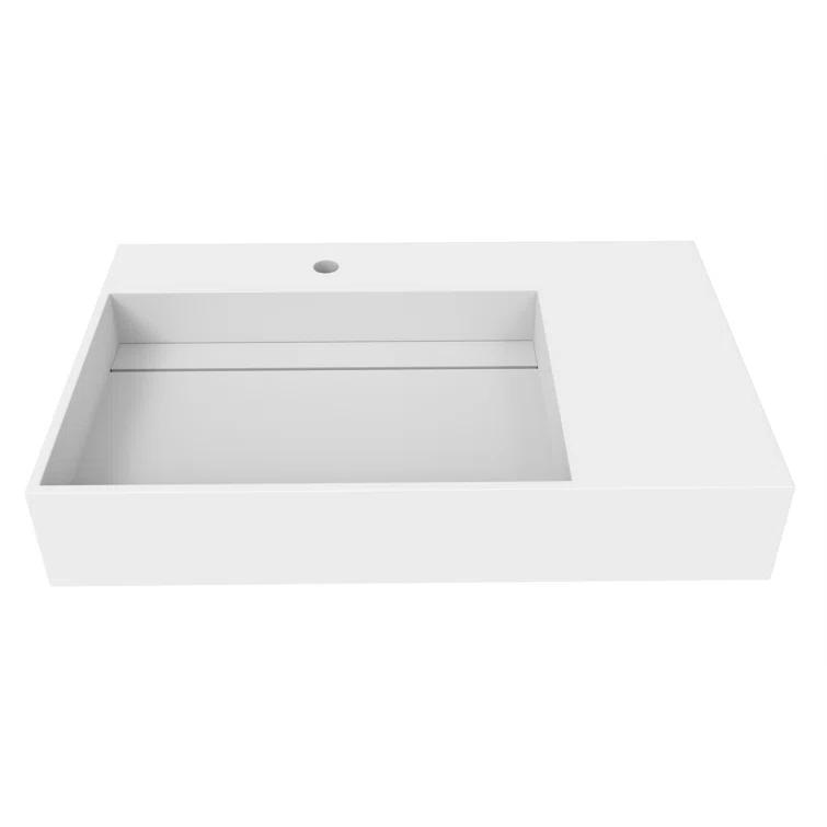 Juniper 30" Wall Mounted Bathroom Sink With Left Basin