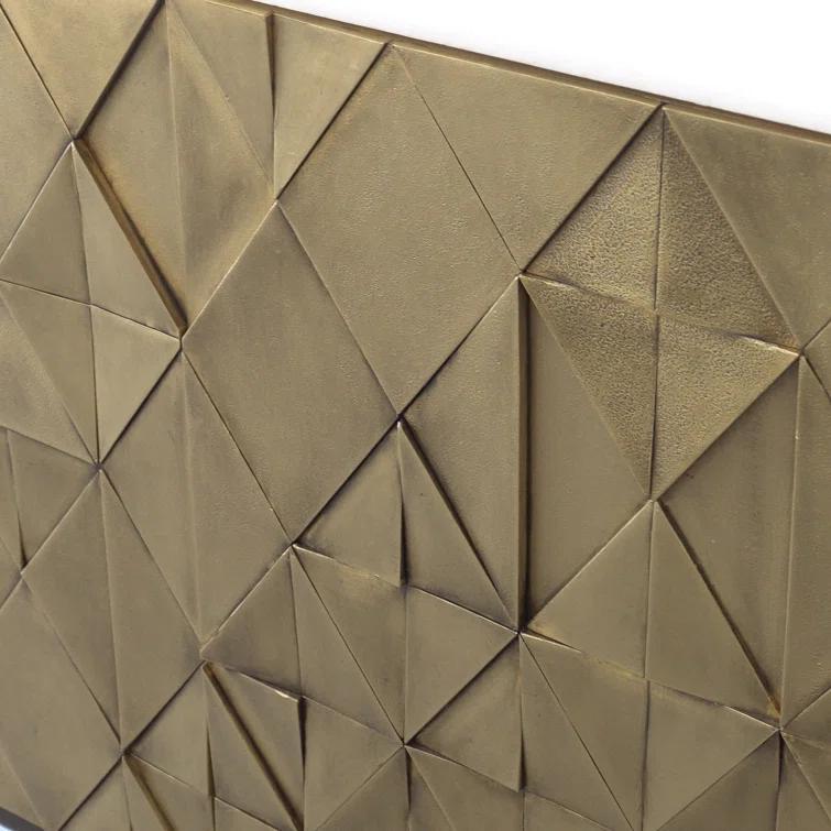 Global Views Triangle Cabinet-Brass