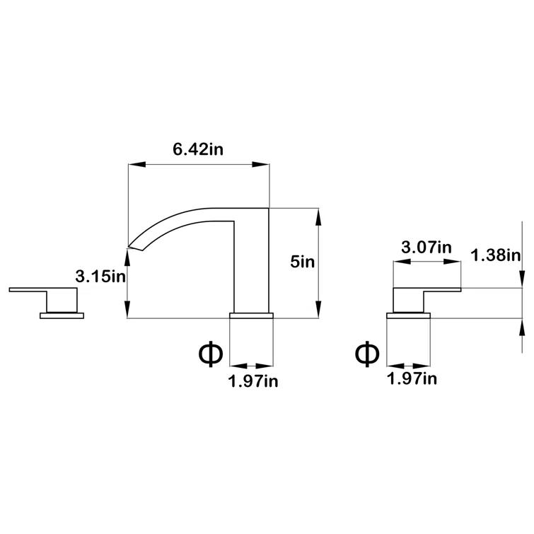Widespread 2-handle Bathroom Faucet