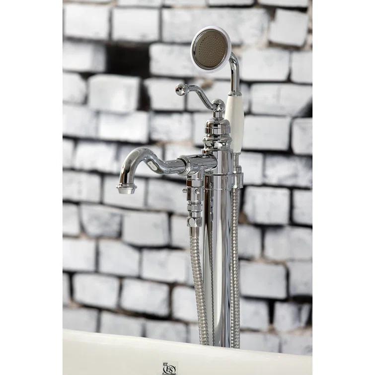 Kingston Brass English Country Single-Handle 1-Hole Freestanding Tub Faucet with Hand Shower