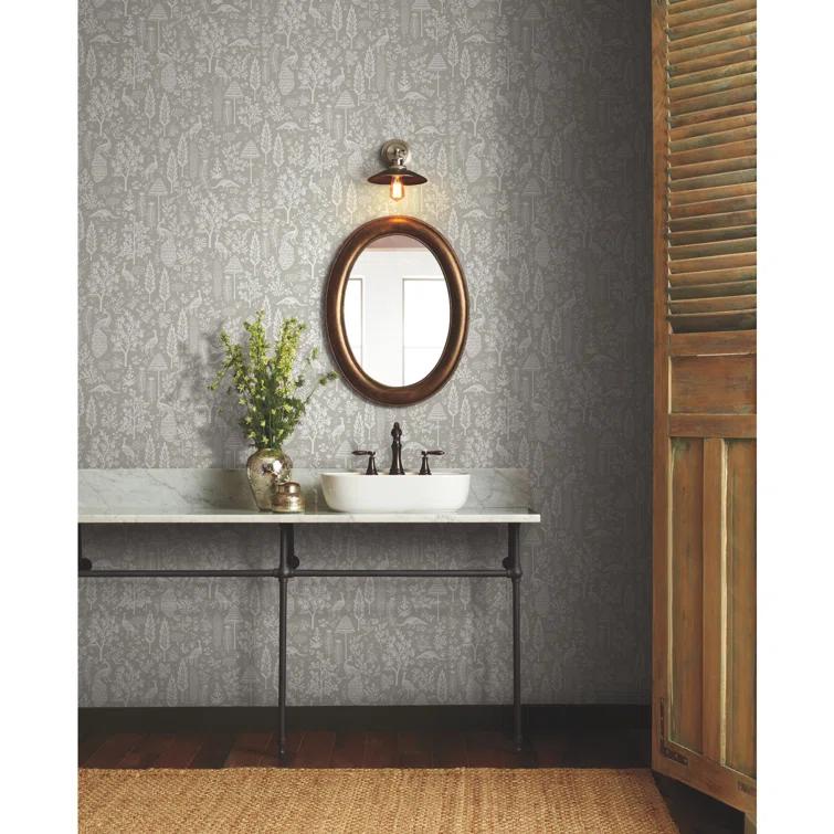 Menagerie Toile 27" L x 27" W Smooth Wallpaper Roll