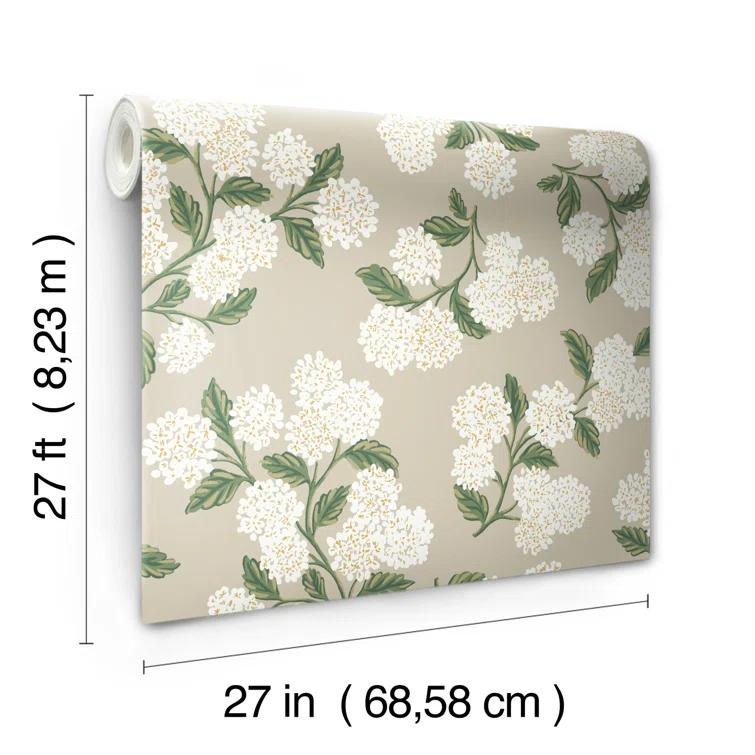 Rifle Paper Co. Hydrangea 27' x 27" Wallpaper