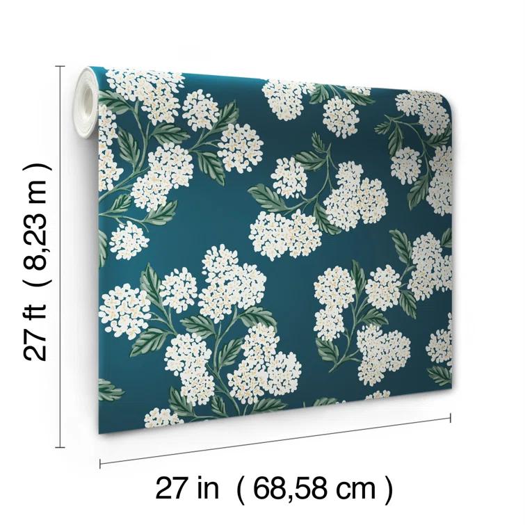 Rifle Paper Co. Hydrangea 27' x 27" Wallpaper