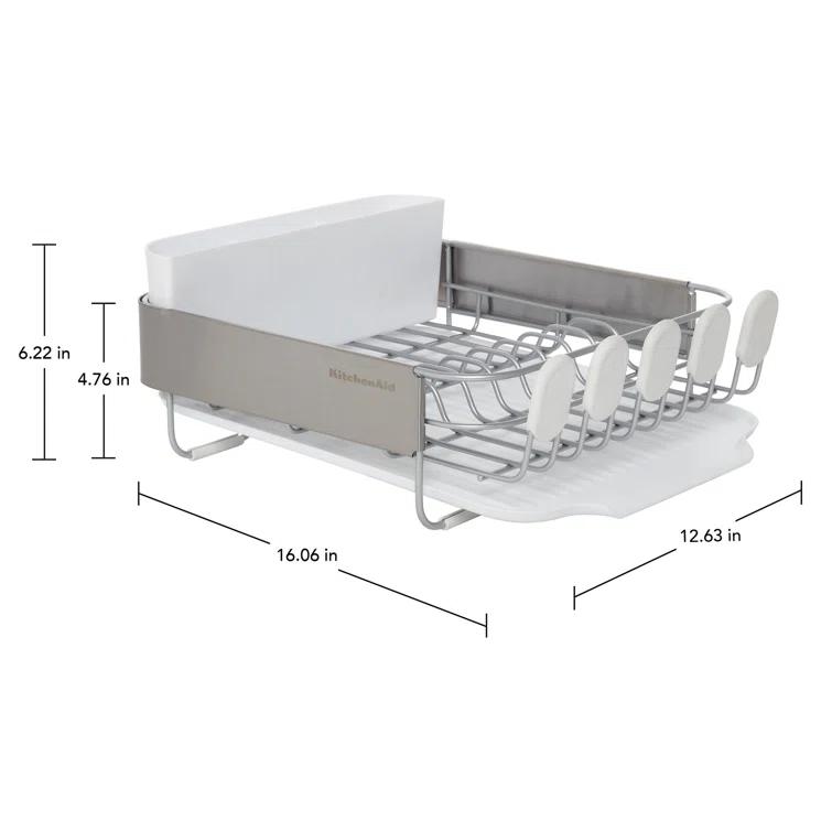 KitchenAid® KitchenAid® Compact Stainless Steel Dish Rack, 16.06-Inch