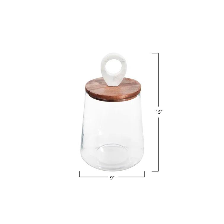 Sprinkle & Bloom Clear Glass Food Storage Jar