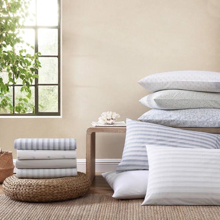 Tommy Bahama Crane Flower 100% Cotton Percale- 4 Piece- Sheet Set  Green- Queen