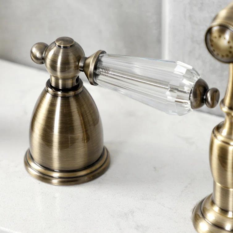 Kingston Brass Wilshire Double-Handle 3-Hole Widespread Kitchen Faucet