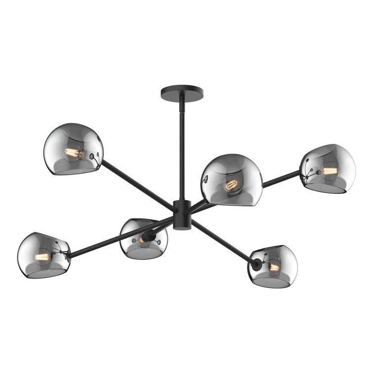 Willow 6 Light Metal Sputnik Chandelier