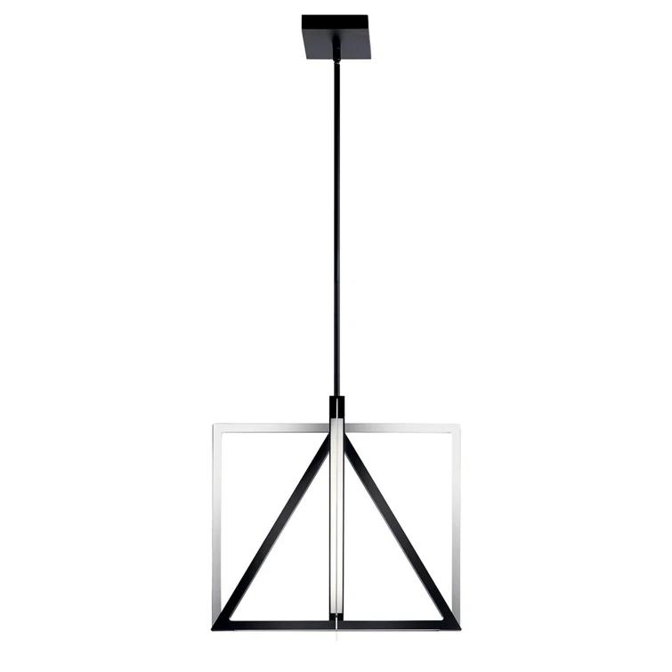 Elan - 84082 - LED Pendant - Axis - Matte Black/Chrome-1pack