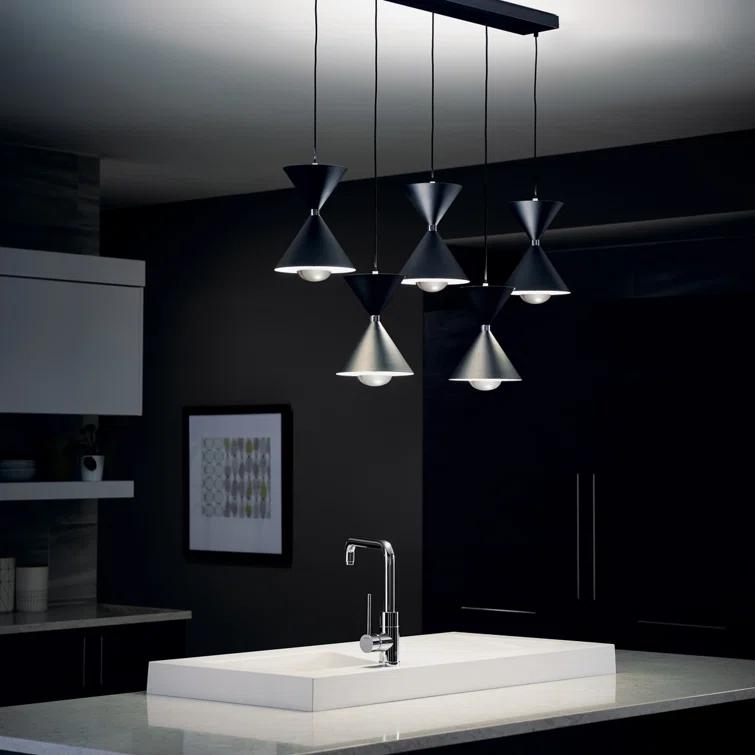 Elan Lighting - Kordan - 41.75 Inch 55W 5 Led Linear Chandelier