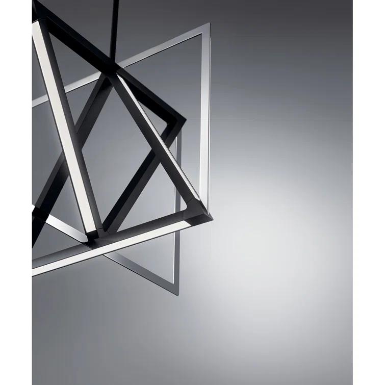 Elan - 84082 - LED Pendant - Axis - Matte Black/Chrome-1pack