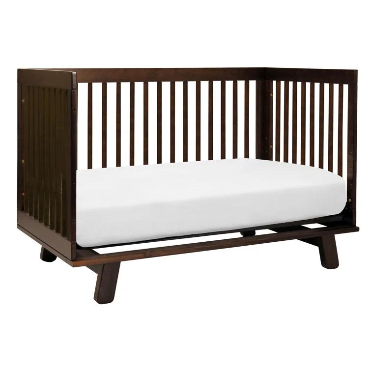 Hudson Espresso Modern Convertible Crib with Toddler Rail