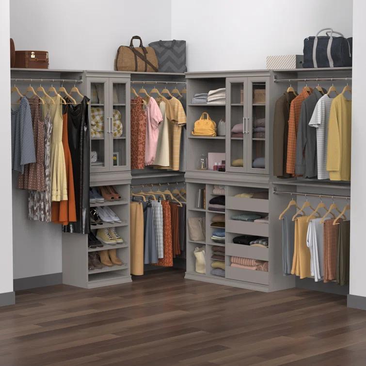 Modular Storage 21.38" W Shoe Shelf Unit with 4 Shelves
