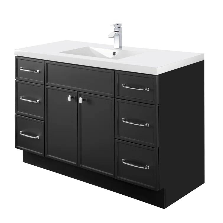 Manhattan 48'' Single Bathroom Vanity with Cultured Marble Top