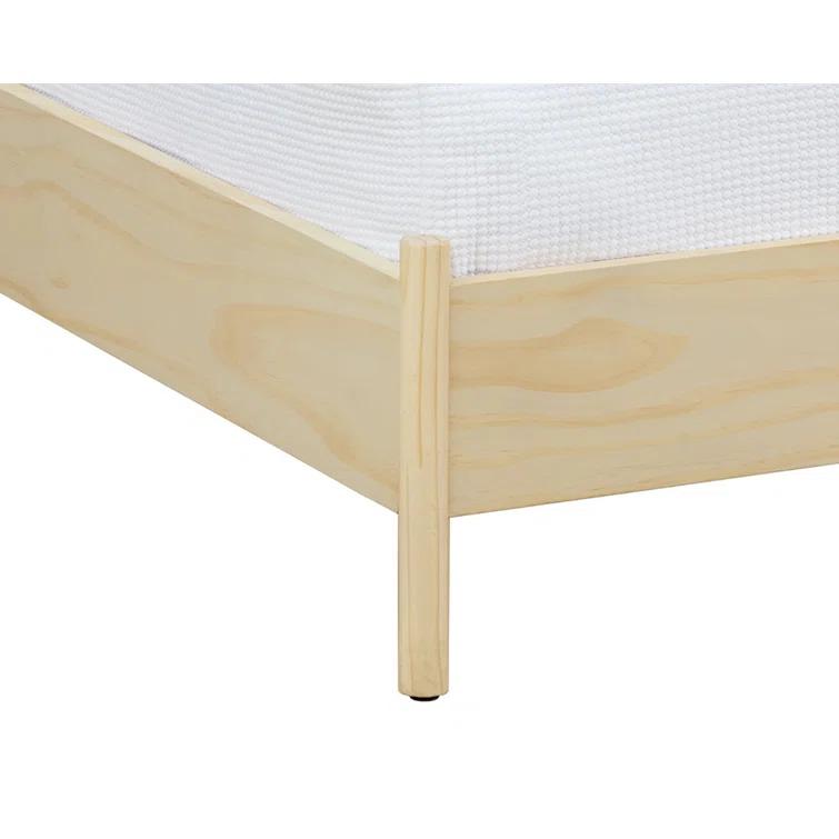 Natural Pine King Bed Frame with Slats