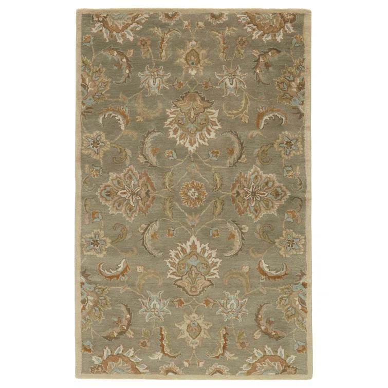 Mythos Abers Hand-Tufted Wool Area Rug in Gray and Beige - 12'x15'