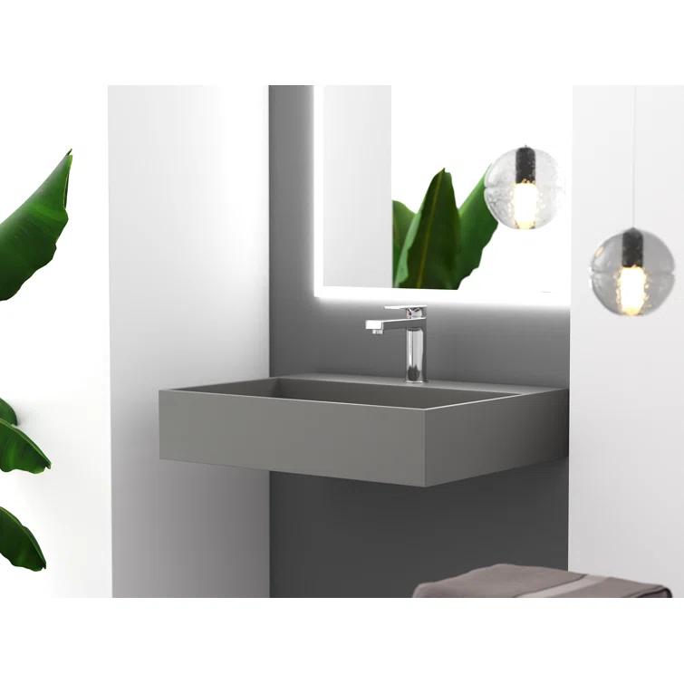 Juniper 24" Floating Minimalist Bathroom Sink with Concealed Drain