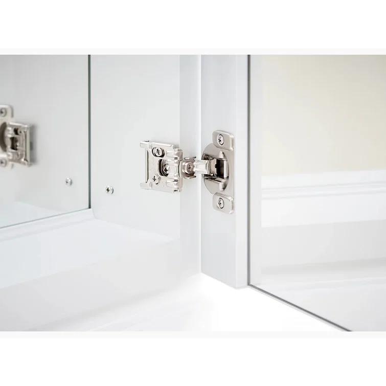 Verdera® Recessed or Surface Mount Frameless Medicine Cabinet with 3 Adjustable Shelves