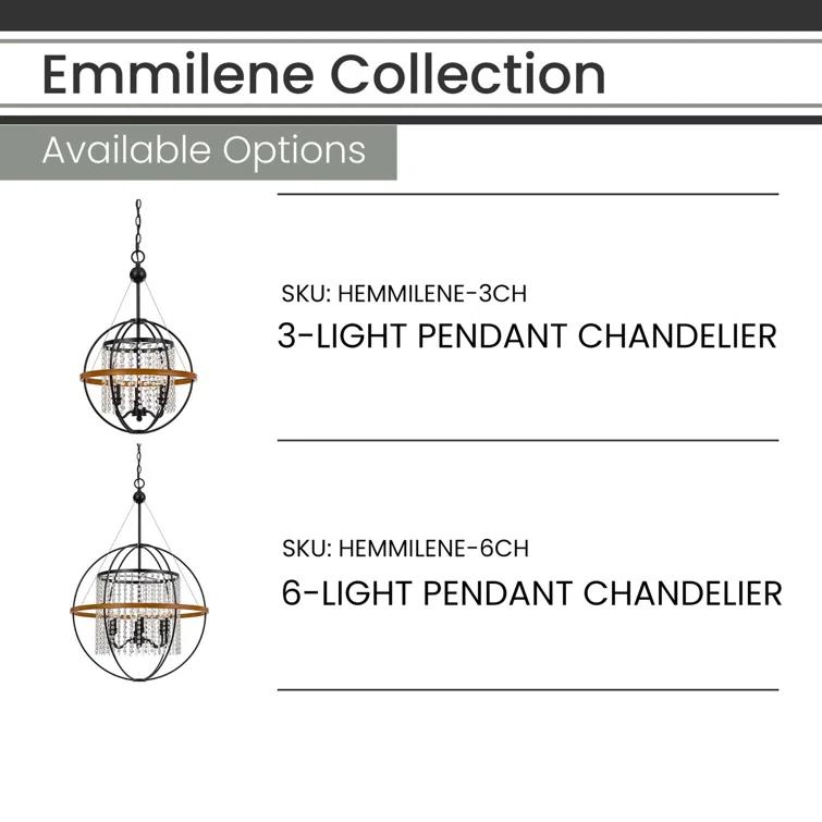 3 - Light Globe Chandelier