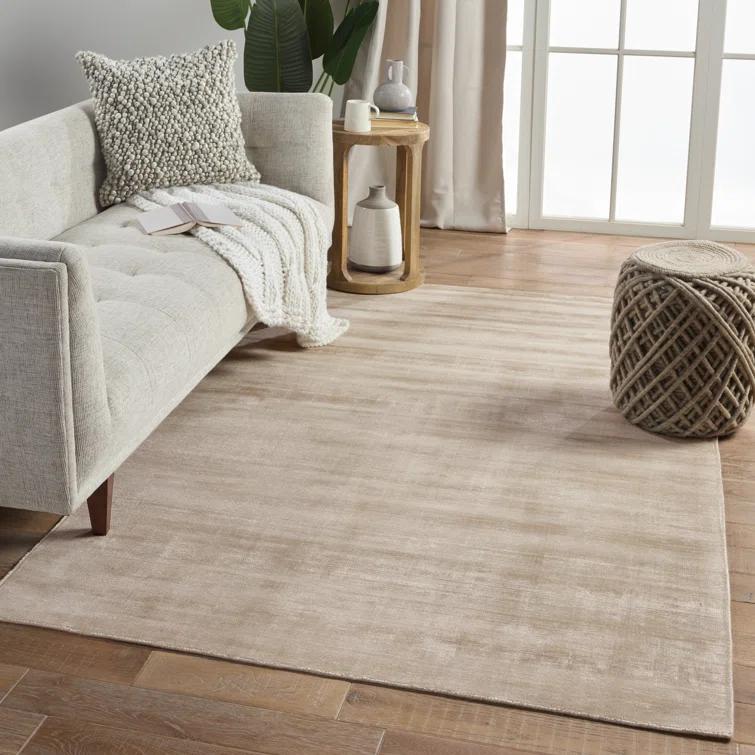 Owens Hand Loomed Rayon / Viscose Pelican Rug