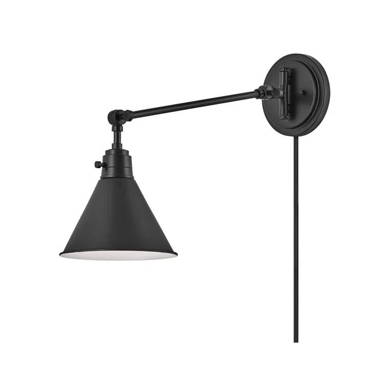 Lennon Plug-In Task Sconce - Black
