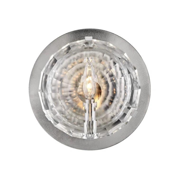 Hinkley Leo Single Light Wall Sconce w/ Optic Crystal Glass
