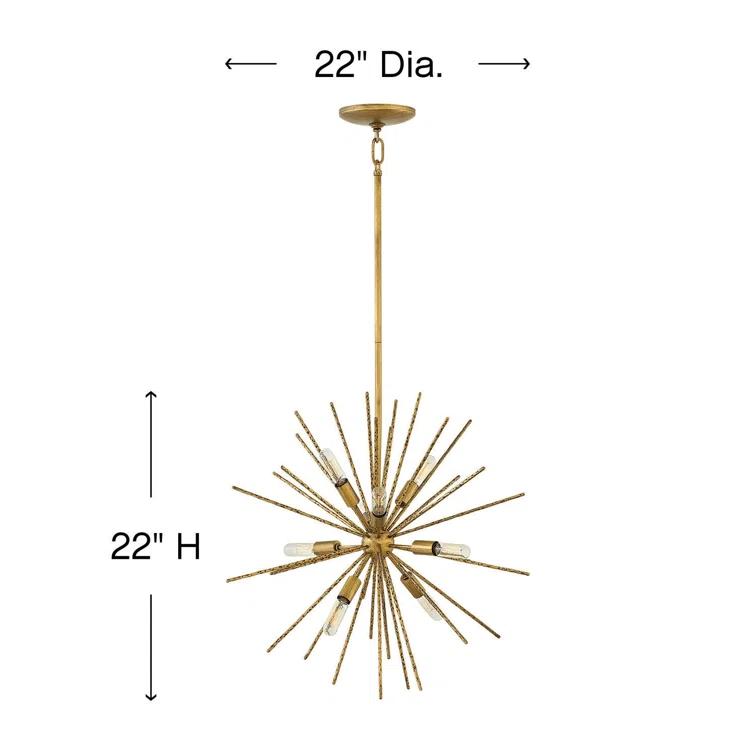 -Eight Light Stem Hung Pendant-22 Inches Wide By 22 Inches Tall Fredrick Ramond Lighting Fr43014bng