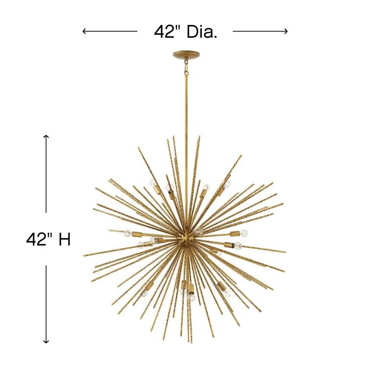 -Sixteen Light Stem Hung Pendant-42 Inches Wide By 42 Inches Tall Fredrick Ramond Lighting Fr43016bng