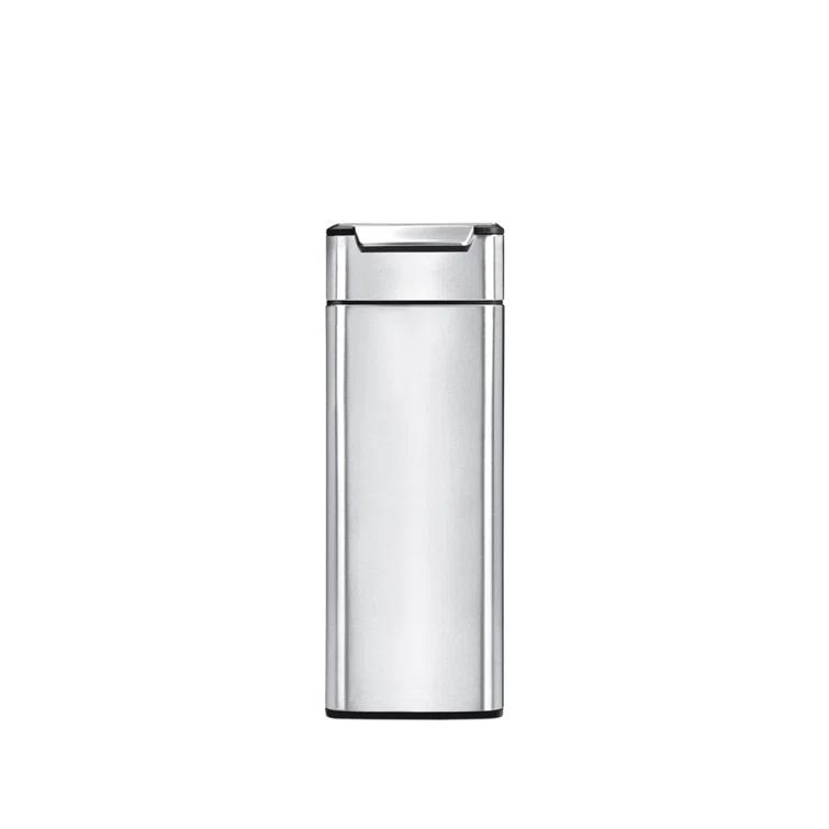 simplehuman 40 Liter / 10.6 Gallon Slim Touch-Bar Kitchen Trash Can, Brushed Stainless Steel